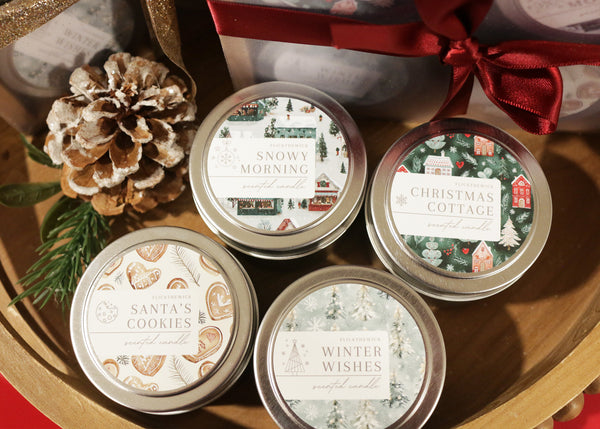 Holiday Candle Gift Set - Set of 4 4oz Candle